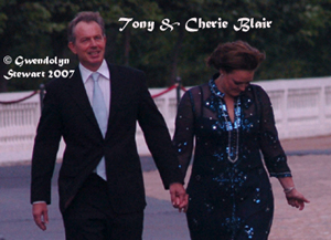 Photograph of TONY & CHERIE BLAIR by GWENDOLYN STEWART c. 2009; All 
Rights Reserved