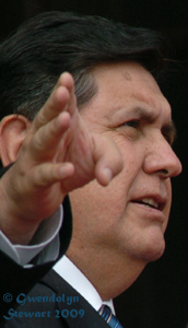 Peruvian 
President Alan Garcia Photographed by Gwendolyn Stewart c. 2009; All Rights 
Reserved