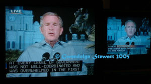 Photograph of George W. Bush Televised from New Orleans, c.
Gwendolyn Stewart 2009; All Rights Reserved