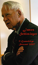 Photograph of JAMES SCHLESINGER by GWENDOLYN 
STEWART c. 2009; All Rights Reserved