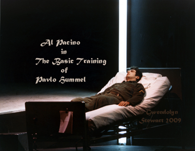 Photograph of AL PACINO Starring in David Rabe's Play, THE BASIC TRAINING OF PAVLO 
HUMMEL, by Gwendolyn Stewart, c. 2009; All Rights Reserved