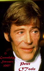 Photograph of PETER O'TOOLE by GWENDOLYN STEWART c. 2009; 
All Rights Reserved